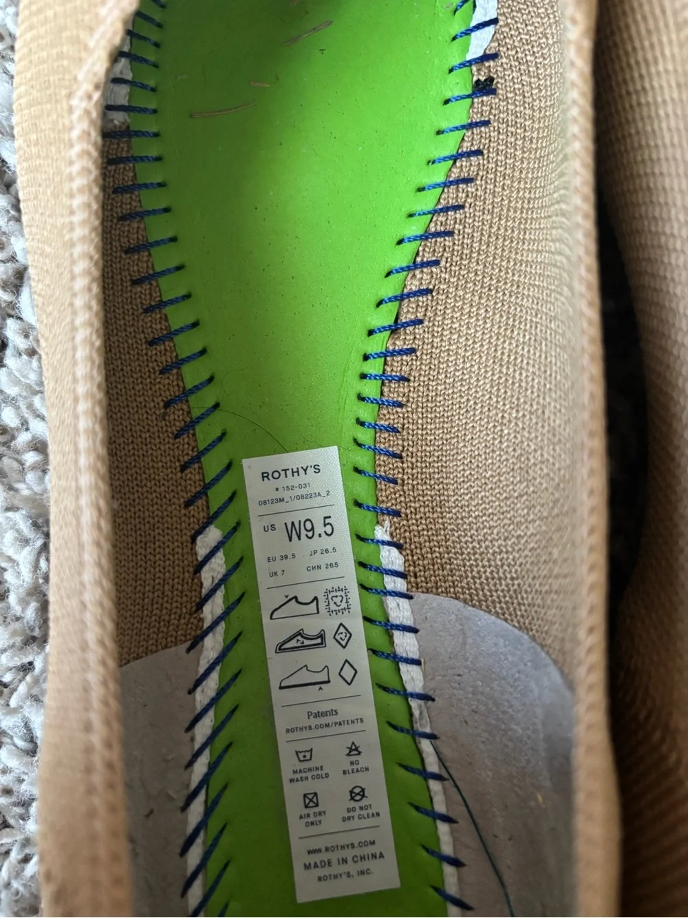Rothys tan contrasting